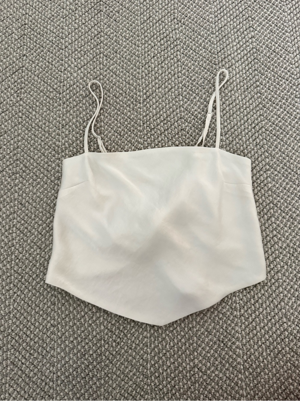 White Satin Aritzia Top
